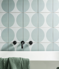 What floor with this aqua tile?