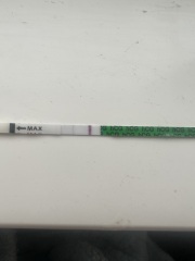 'The hook effect ' pregnancy tests. Lighter tests at 8 weeks