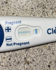 Clear blue evap line or +?