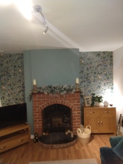 Which walls to paint teal?