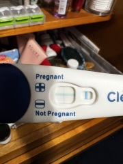 Faint positive line on clear blue