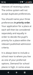 Any school secondary school governors about? School admissions timeline