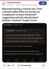 Why are women so complacent re. trans nonsense?
