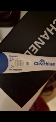 Just got a BFP after 18 months trying after husband on impryl and had brown discharge similar to pre AF.