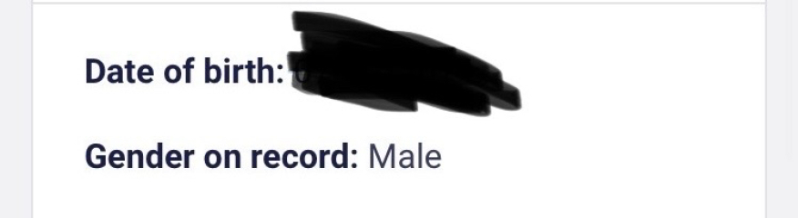 Been asked my gender on a FIT form - how to challenge?