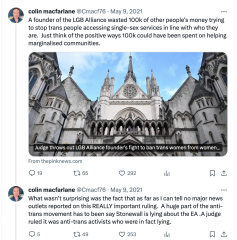 Another GC employment tribunal. Roz Adams vs Edinburgh Rape Crisis Centre #2