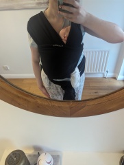 5 week old baby- sleeping in sling wrap
