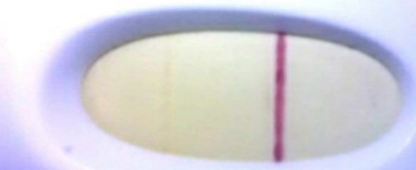 Faint positive or evaporation line?
