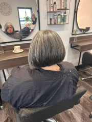 Originally brunette but now grey