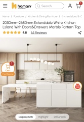 Kitchen Island and no dining table