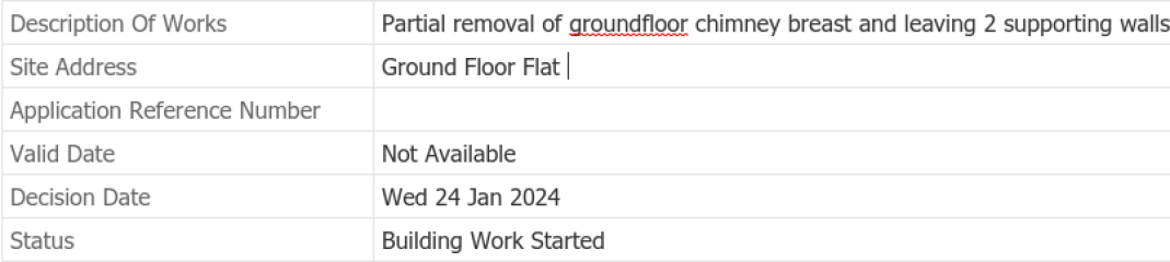 Could brick dust from removal of chimney breast spread to flat above ?
