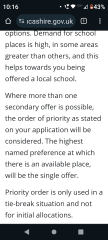 Any school secondary school governors about? School admissions timeline
