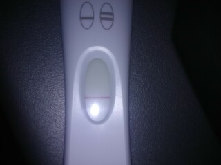 Faint positive.
