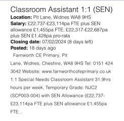 To think most people have no idea how little HLTAs/Teaching Assistants earn?