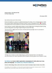 London Bridge railway station political gender flags - how to complain