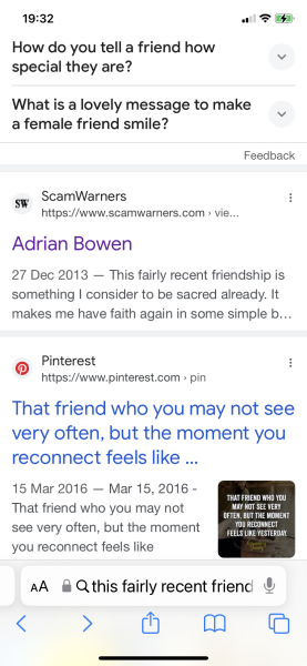 I am being catfished right now!