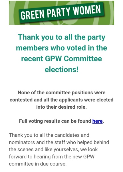 Green Party Women have regrown