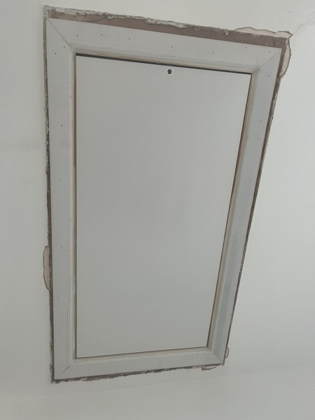 Plastering or filled in with poly filler or spent g similar.