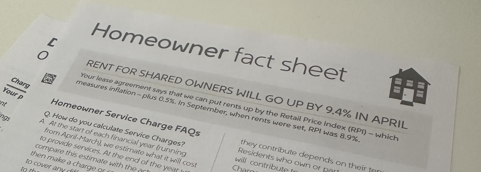 To query Housing Association rent increase