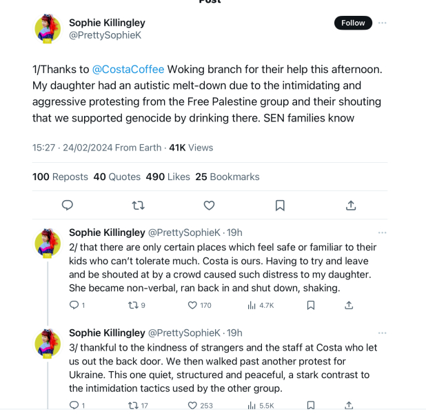 "The only purpose of these endless marches is to intimidate British Jews" (part two) ***MNHQ has tweaked the title in order to make the quote more clear***