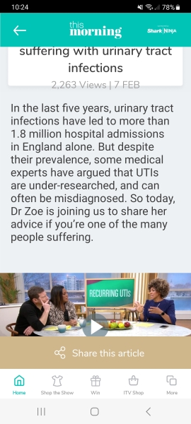 Repeated urine infections