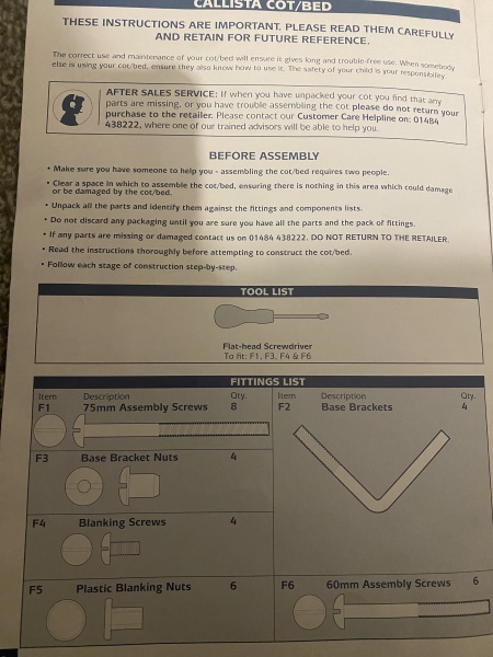 Mamas and Papas Cot bed from 2000