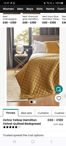 Ochre or gold bedspread?