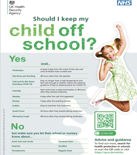 Illness advice from school (well.. NHS)