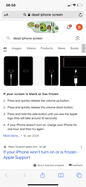Help - my iPhone has died for no reason, won’t turn on