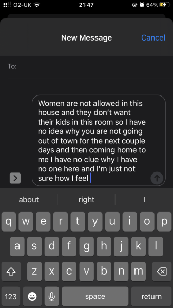 Predictive text. ‘Women are…’