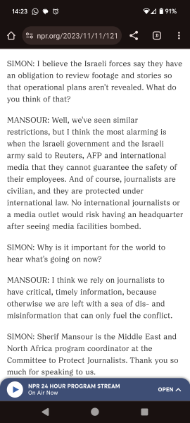 This is the reality of what Israeli is doing.