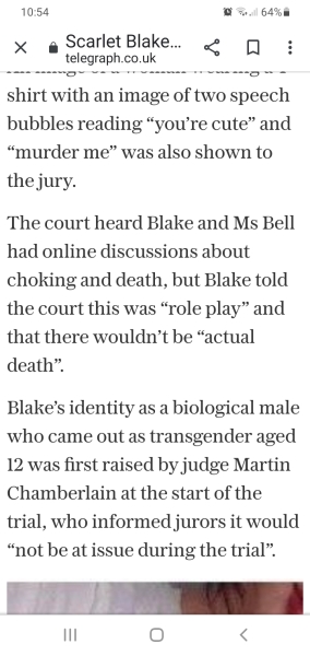 To be angry that Scarlet Blake is being called a woman.