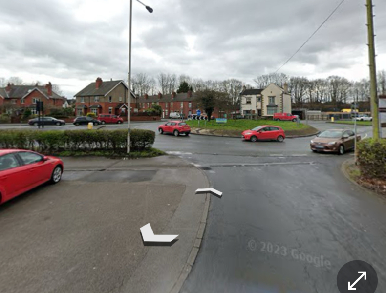 Roundabout collision - who is at fault? With diagram