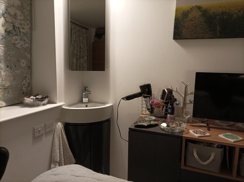 Does anyone have a vanity area? If so, pic please?