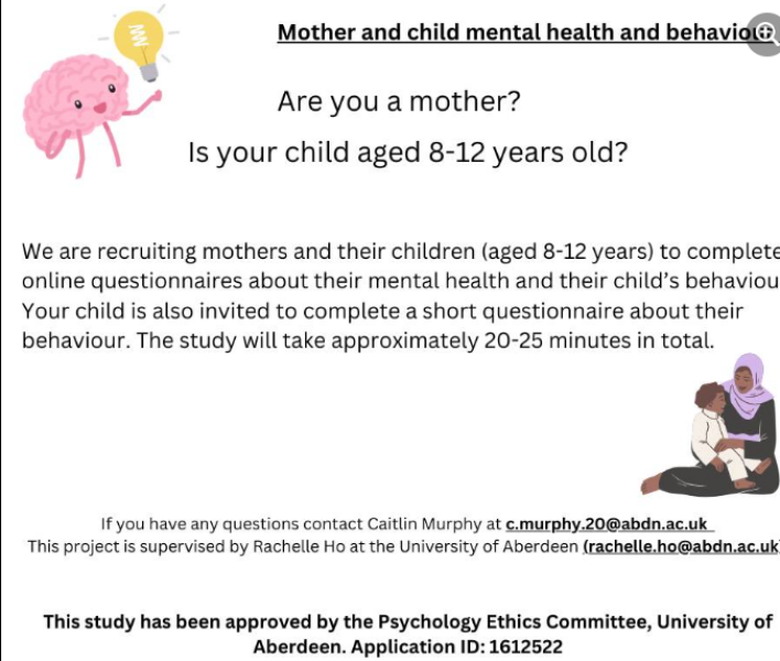 Parent and child mental health and behaviour