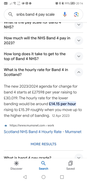 Hourly rate of an NHS Band 4?