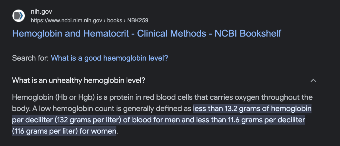 Doctors didn’t tell me I could be anemic have suffered for years