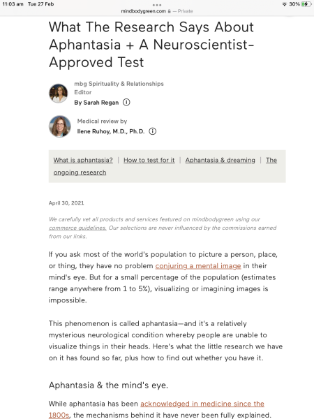 Do you have a minds eye