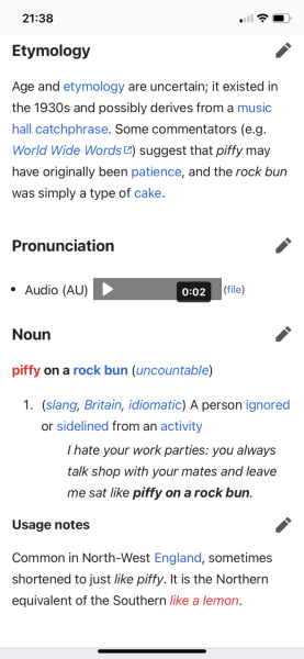 Piffy on a rock bun