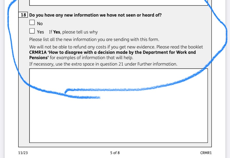 DLA Mandatory Reconsideration 2023