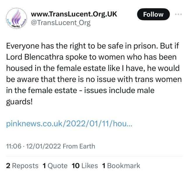 JKR on men in women's jails