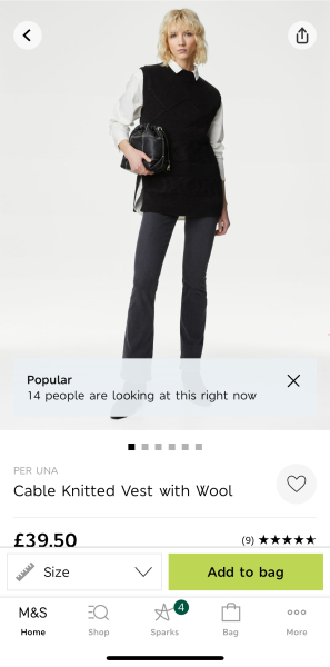 M&S app - where's the bloody 'home' button?!