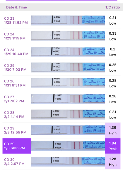 Ovulation test help