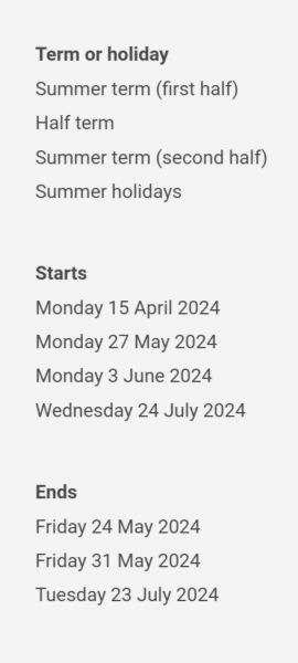 Please help me decipher these school holidays 😬