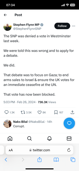 Uk politicians position about the war