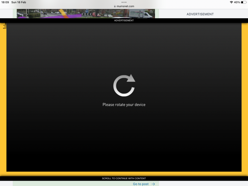 Massive ads taking over screen again