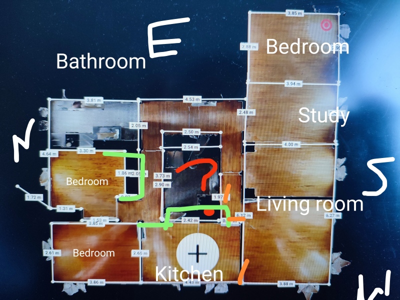 Floor plan help - dead space, with no windows