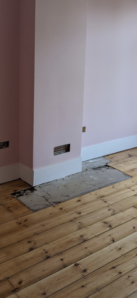 What to do about the crumbling remains of this hearth?