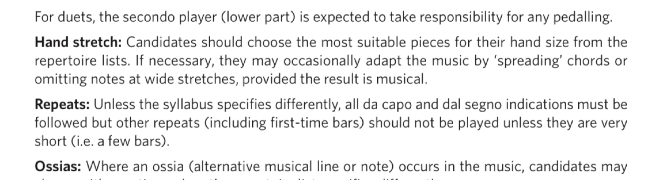 Grade 1: small hand span (ABRSM)