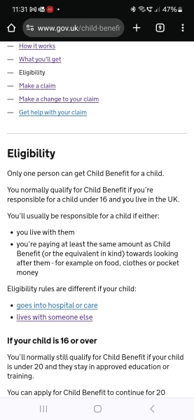 Child benefit tax